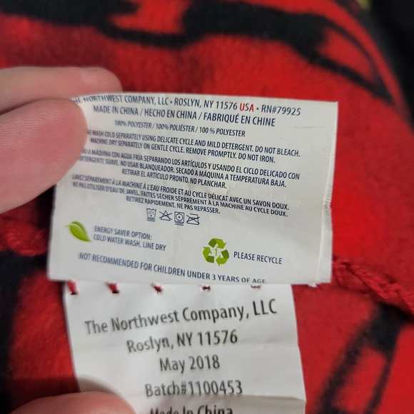 Houston Rockets 48x60 Throw Blanket Fleece The Northwest Company Red And Black - Picture 4 of 7